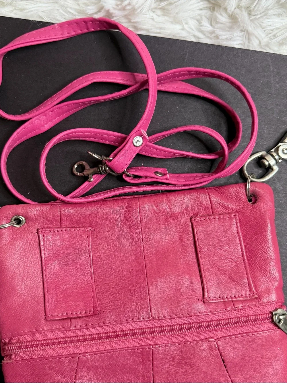 Compact Women's Crossbody Bag - Pink